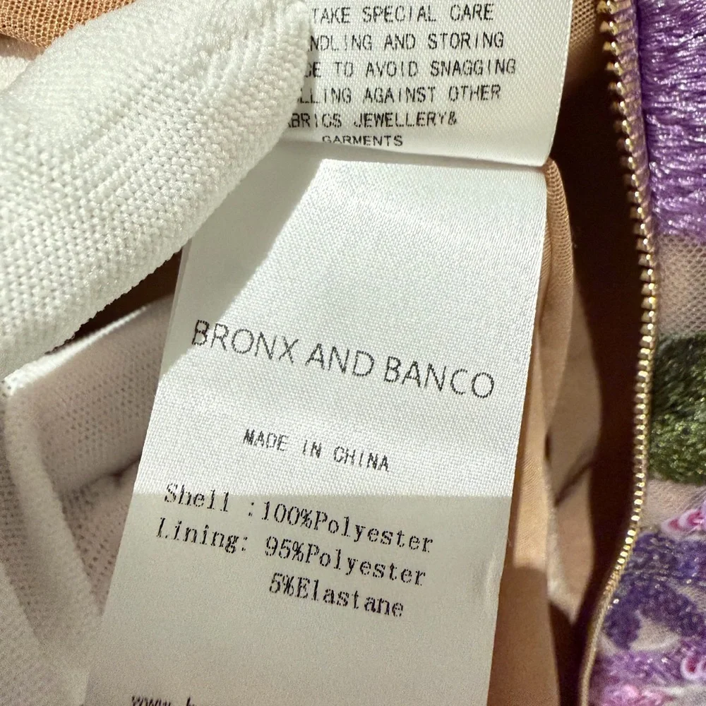 Bronx and Banco Lavender and Gold Embellished Sequin Dress - Picture 13 of 16